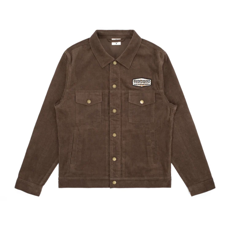 SUNDIEGO RANGER CORD JACKET - DARK BROWN