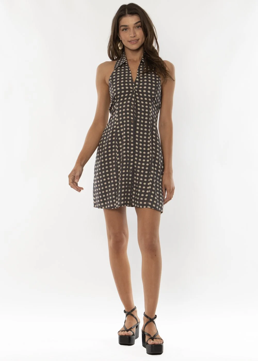 Amuse Society Lolita Woven Halter Dress - BLACK FADE - Image 2