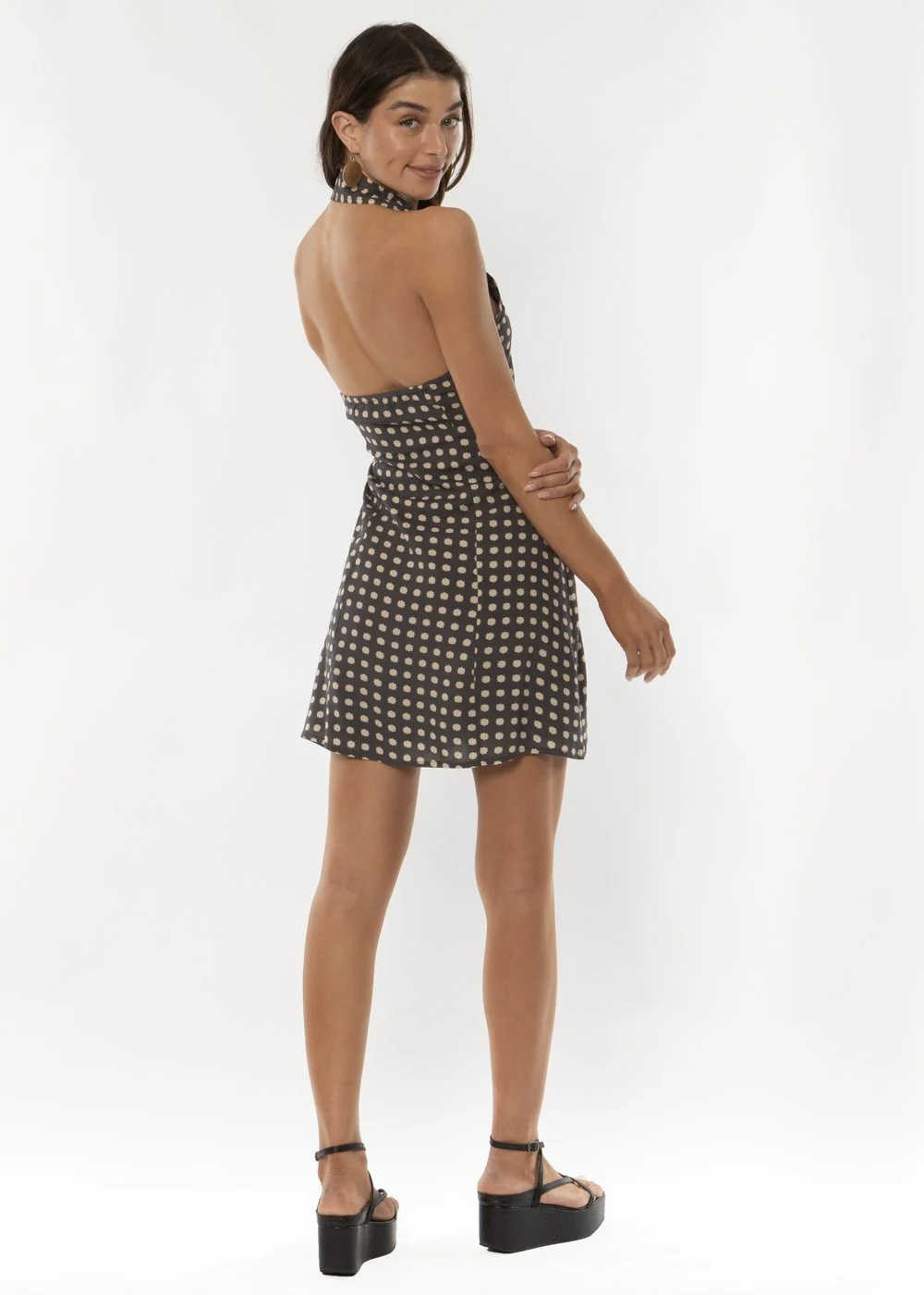 Amuse Society Lolita Woven Halter Dress - BLACK FADE - Image 3