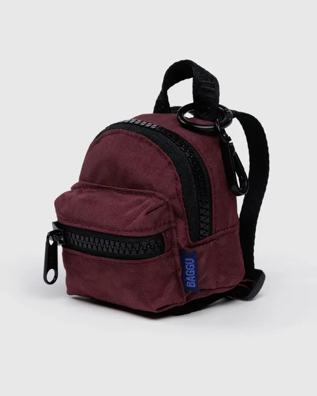 Baggu Backpack Charm - Mahogany