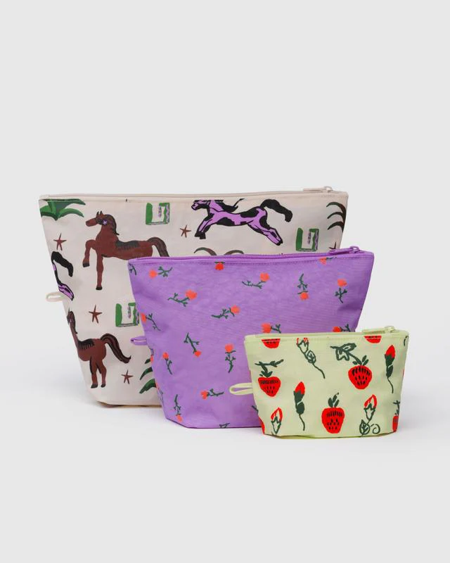Baggu Go Pouch Set - Painted Prairie