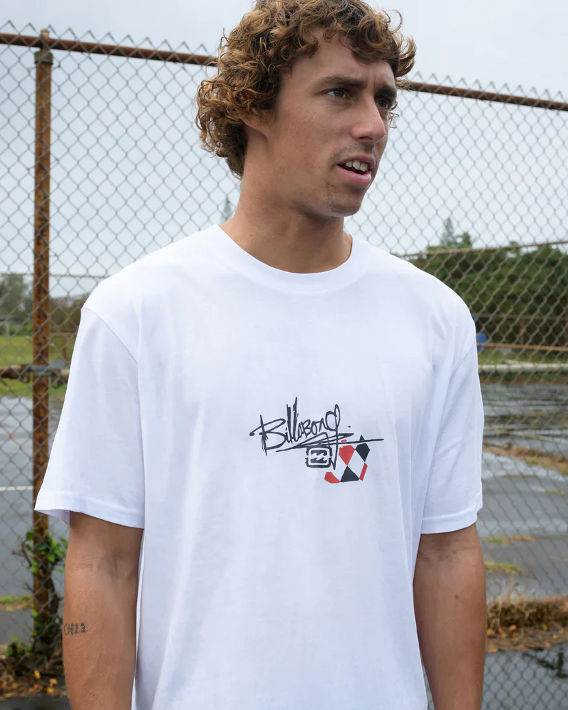 Billabong A.I. Argyle Premium Short Sleeve T-Shirt - White