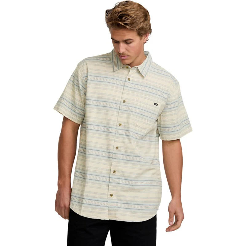 Billabong All Day Stripe Short Sleeve Shirt - DESERT