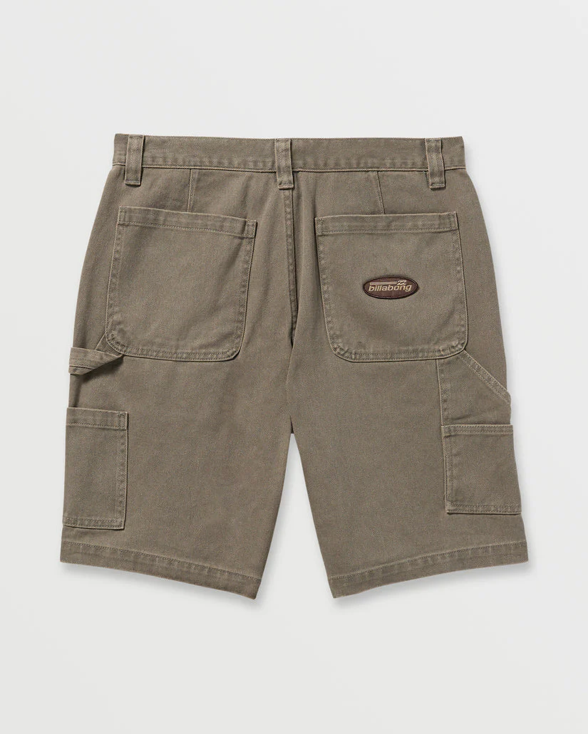 Billabong Bad Dog 21" Workwear Shorts - Brown - Image 4