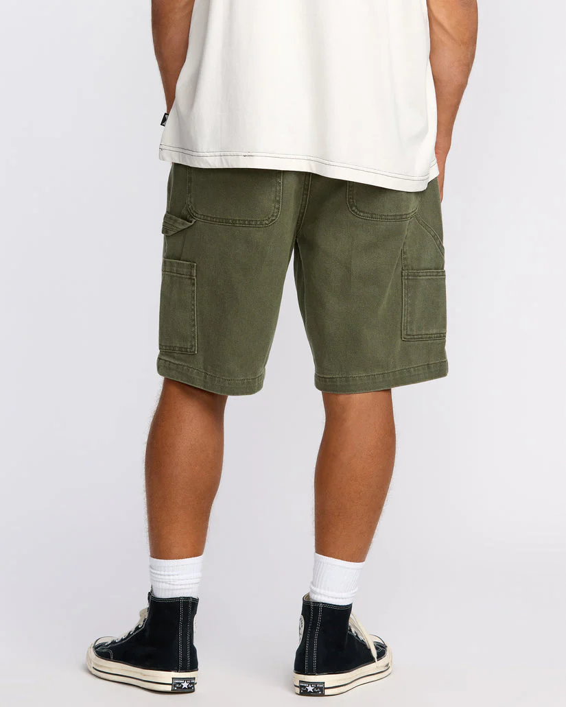 Billabong Bad Dog 21" Workwear Shorts - Dark Military - Image 2