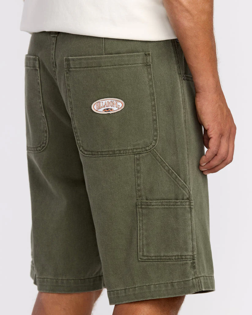 Billabong Bad Dog 21" Workwear Shorts - Dark Military - Image 3