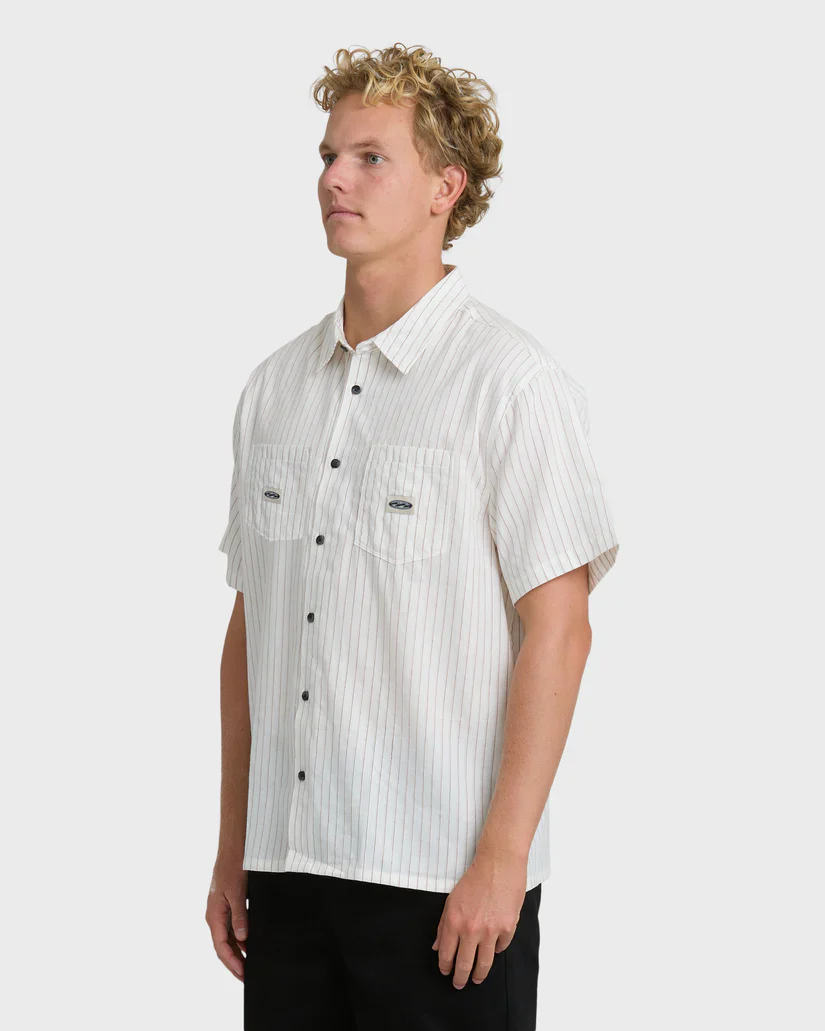 Billabong Bad Dog Short Sleeve Shirt - Off White - Image 3