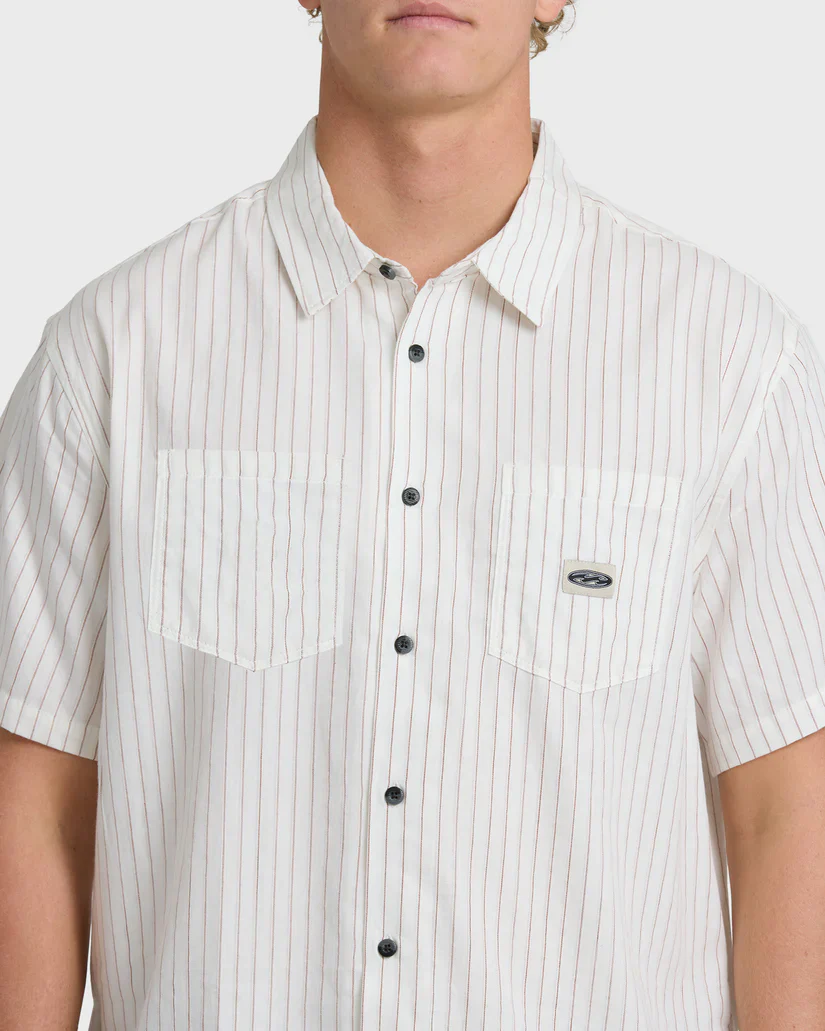 Billabong Bad Dog Short Sleeve Shirt - Off White - Image 4