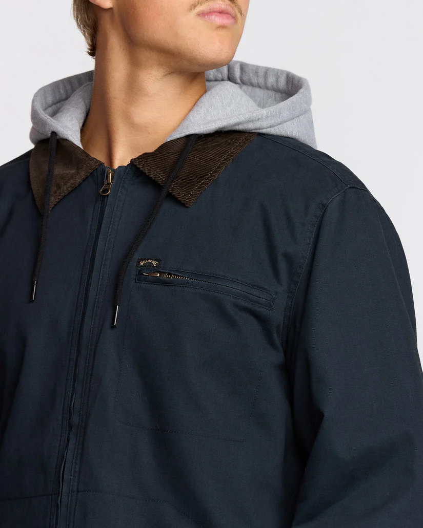 Billabong Barlow Hooded Jacket - Navy - Image 2
