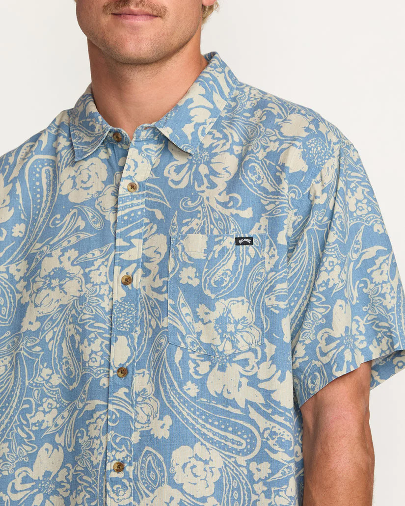 Billabong Cordoba Short Sleeve Shirt - Carolina Blue - Image 3