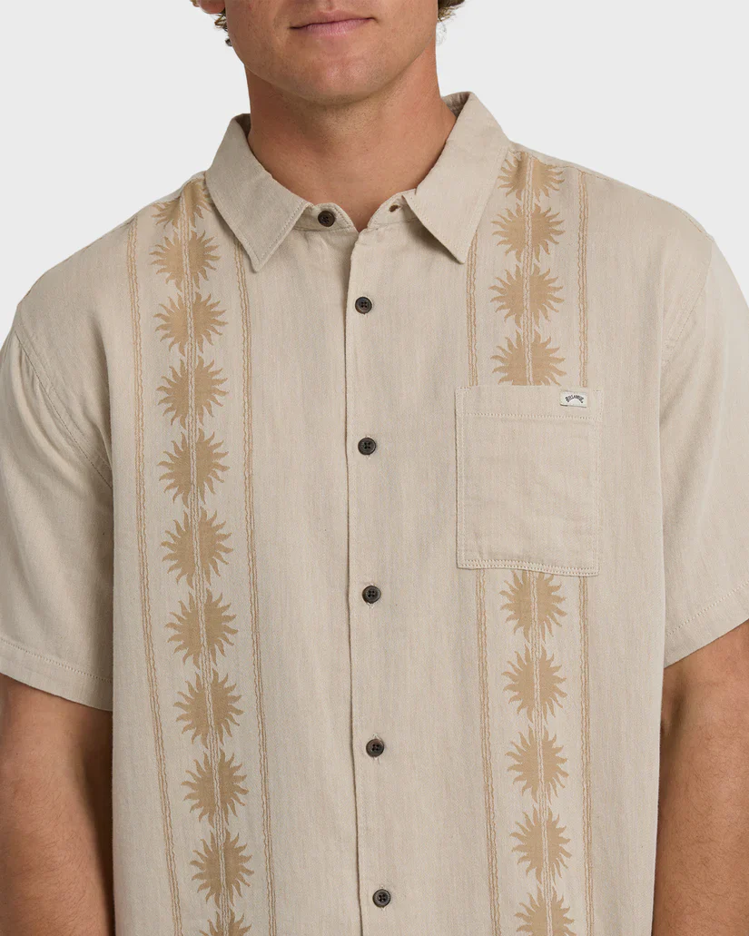 Billabong Cordoba Short Sleeve Shirt - Desert Khaki - Image 3