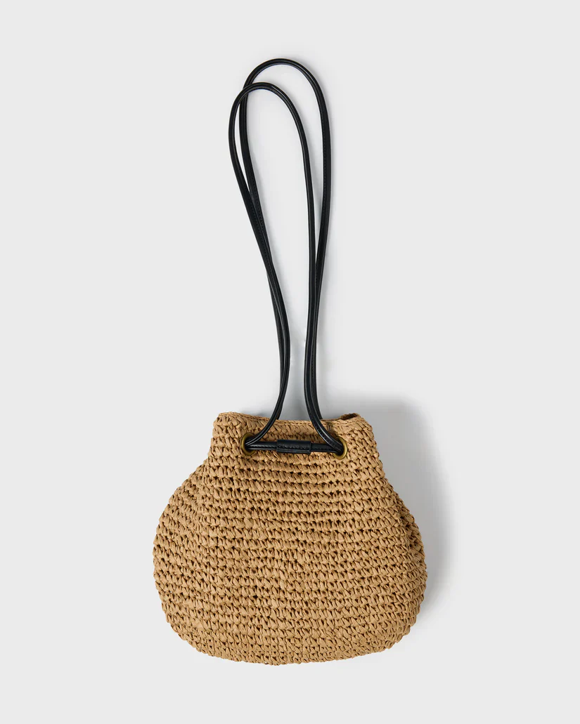 Billabong Date Palm Crossbody Mini Straw Tote - Tan - Image 2