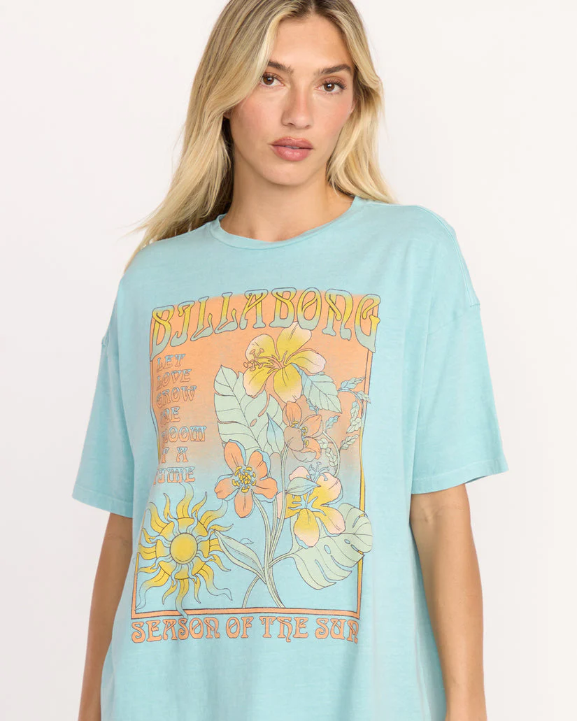 Billabong Daylight Blooms Tee - Misty Blue - Image 3