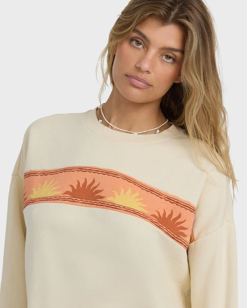 Billabong Echo Crewneck Sweatshirt - White Cap - Image 2