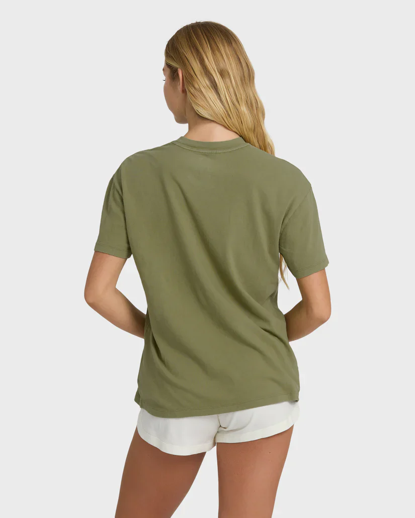 Billabong Flying To The Moon Short Sleeve T-Shirt - Dark Olive - Image 3