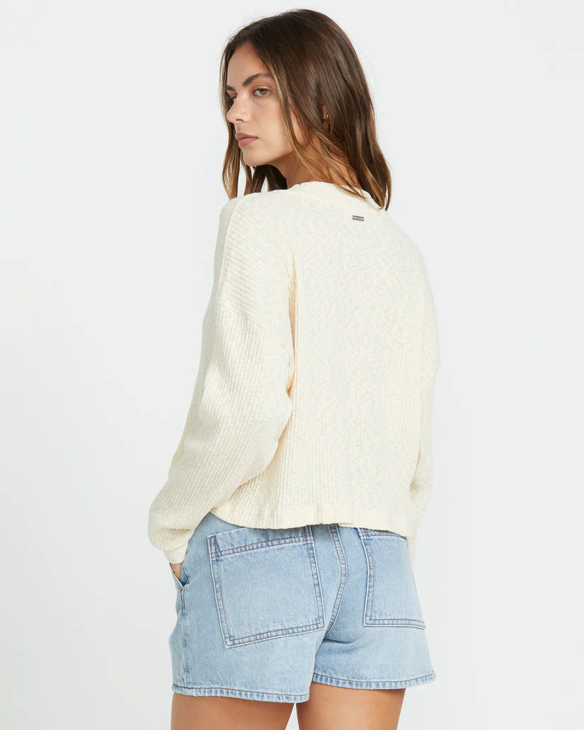 Billabong Good Catch Long Sleeve Tee - WHITE CAP - Image 2