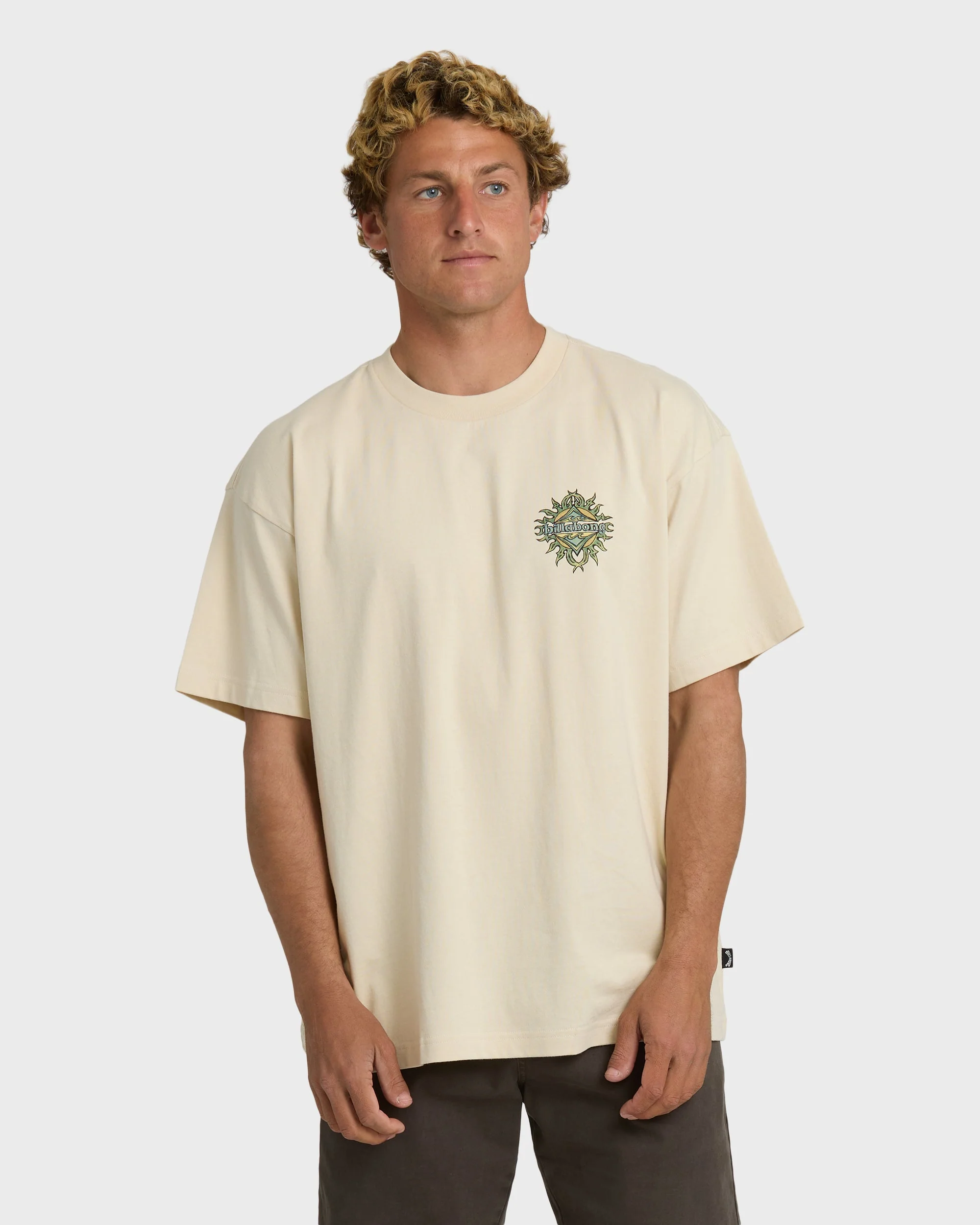 Billabong Men's Solar Flare OG T-Shirt - Oatmeal - Image 2