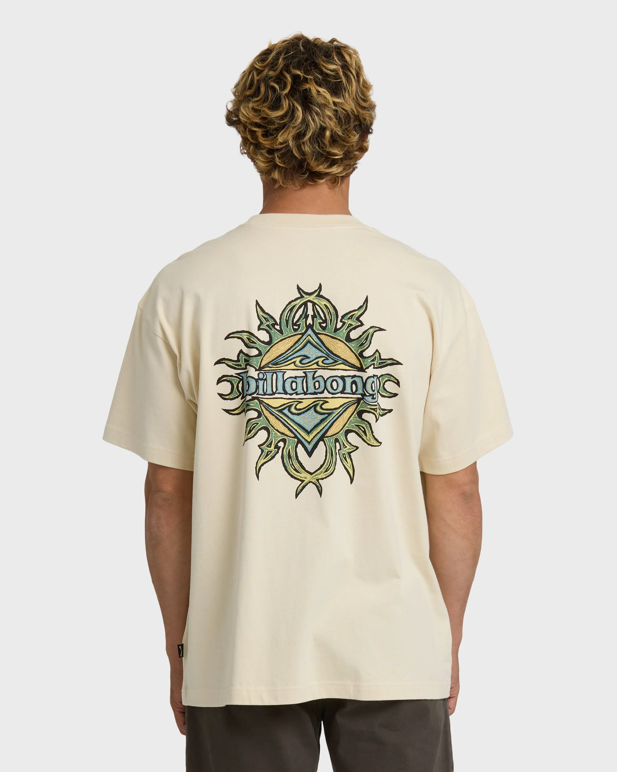Billabong Men's Solar Flare OG T-Shirt - Oatmeal - Image 3