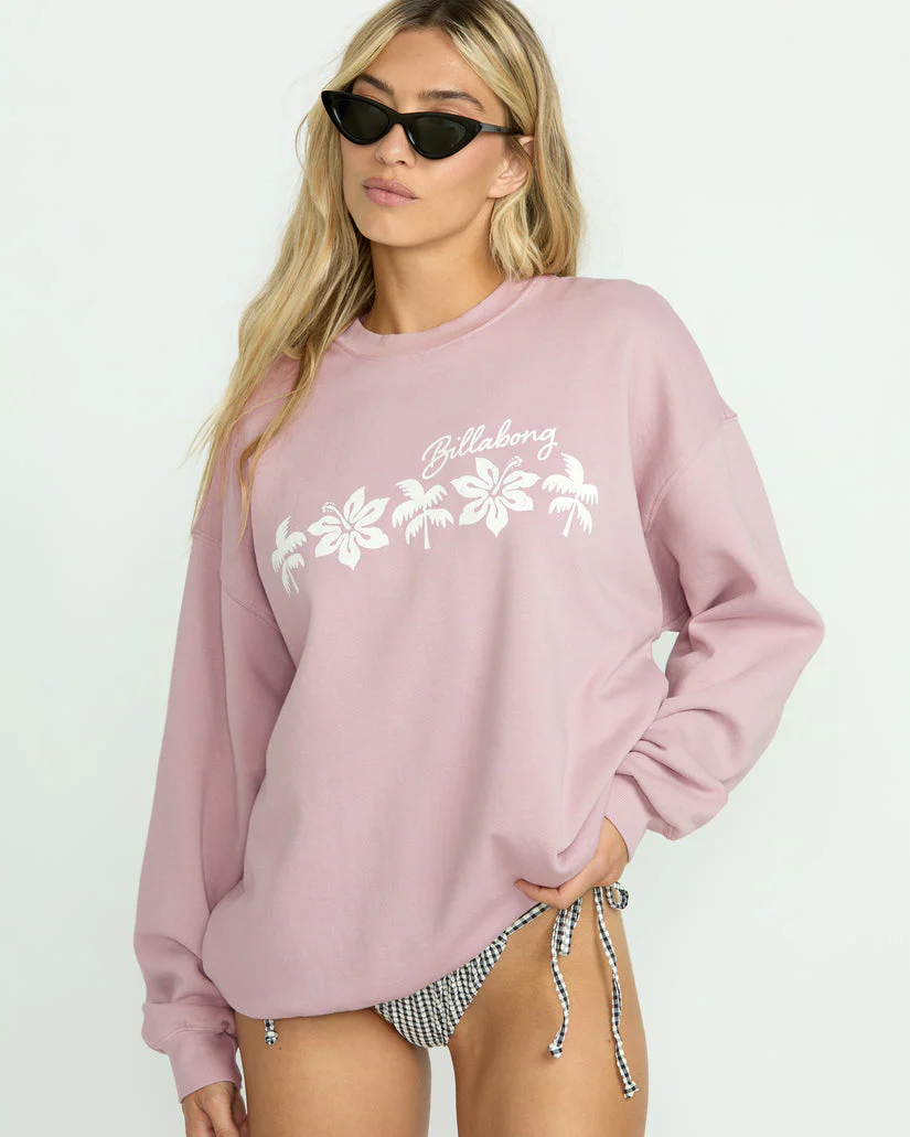 Billabong Ride In Crew Sweatshirt - Black Sands - Image 4