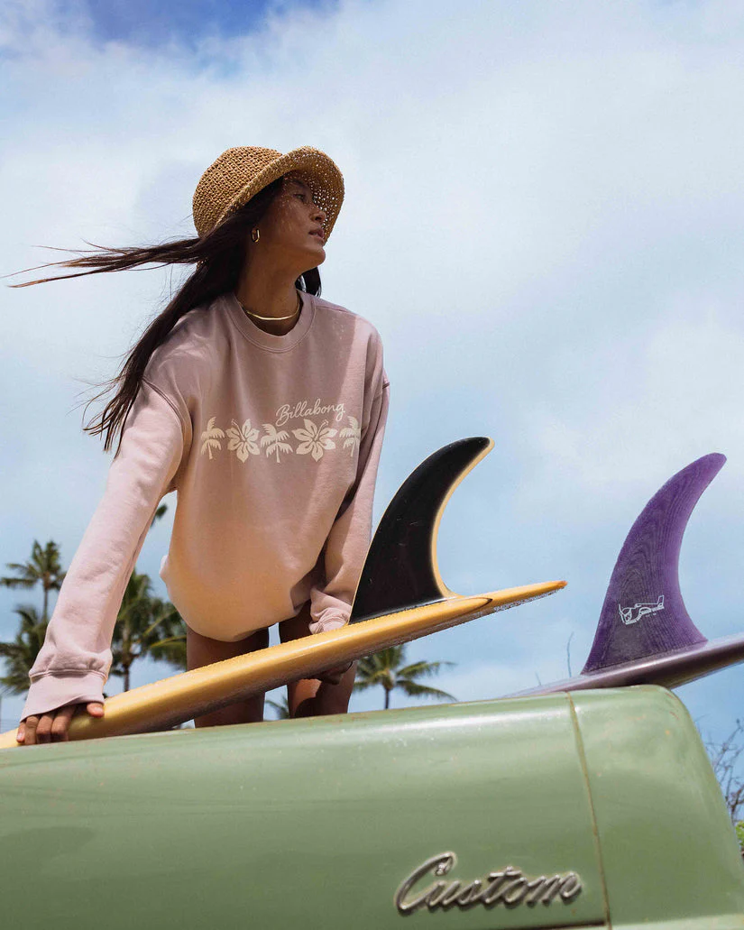 Billabong Ride In Crew Sweatshirt - Black Sands - Image 6