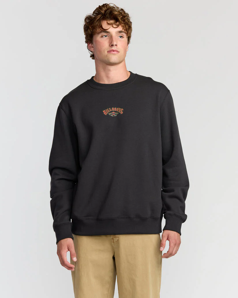 Billabong Short Sands Crewneck Sweatshirt - Washed Black - Image 2