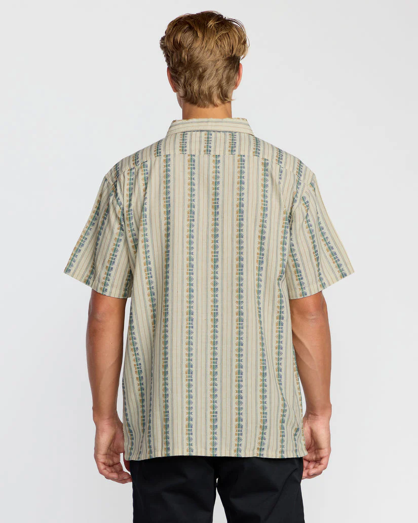 Billabong Sundays Jacquard Short Sleeve Shirt - Cream - Image 3