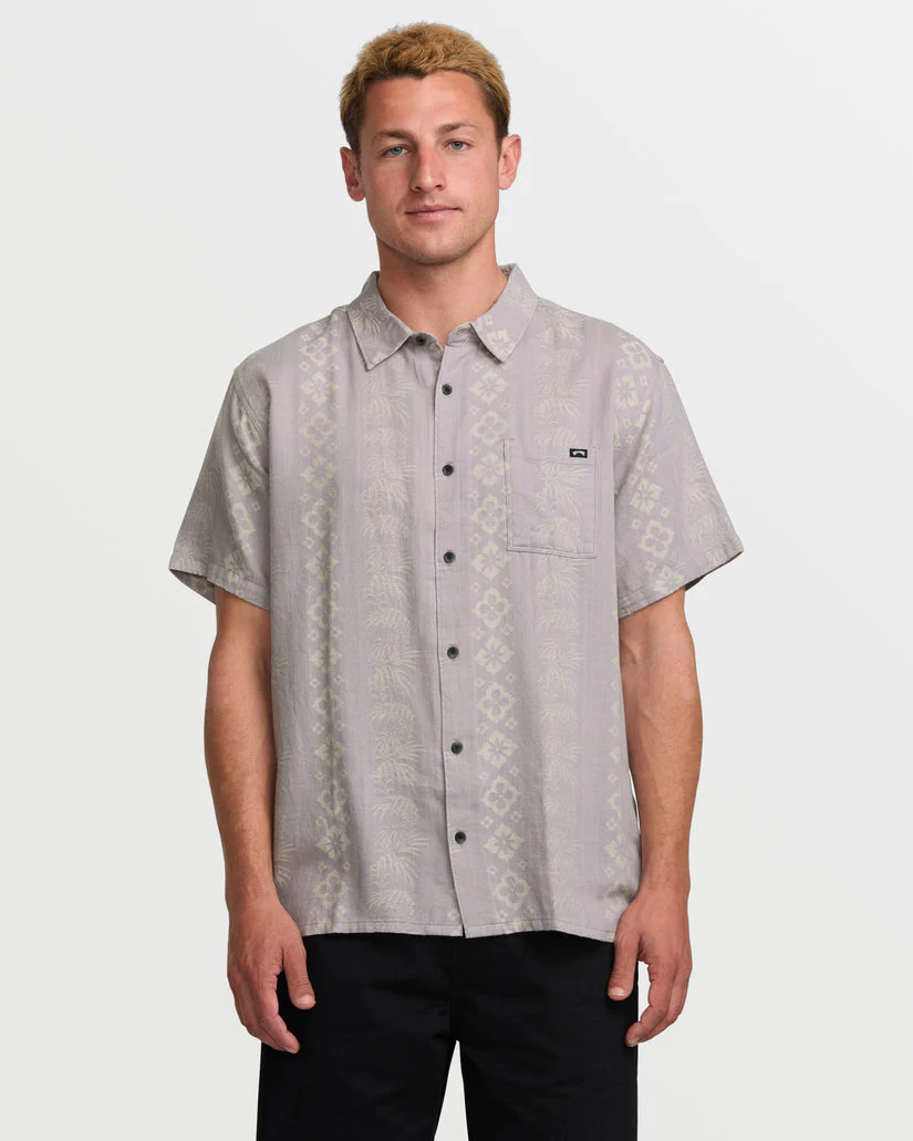 Billabong Sundays Jacquard Short Sleeve Shirt - PURPLE