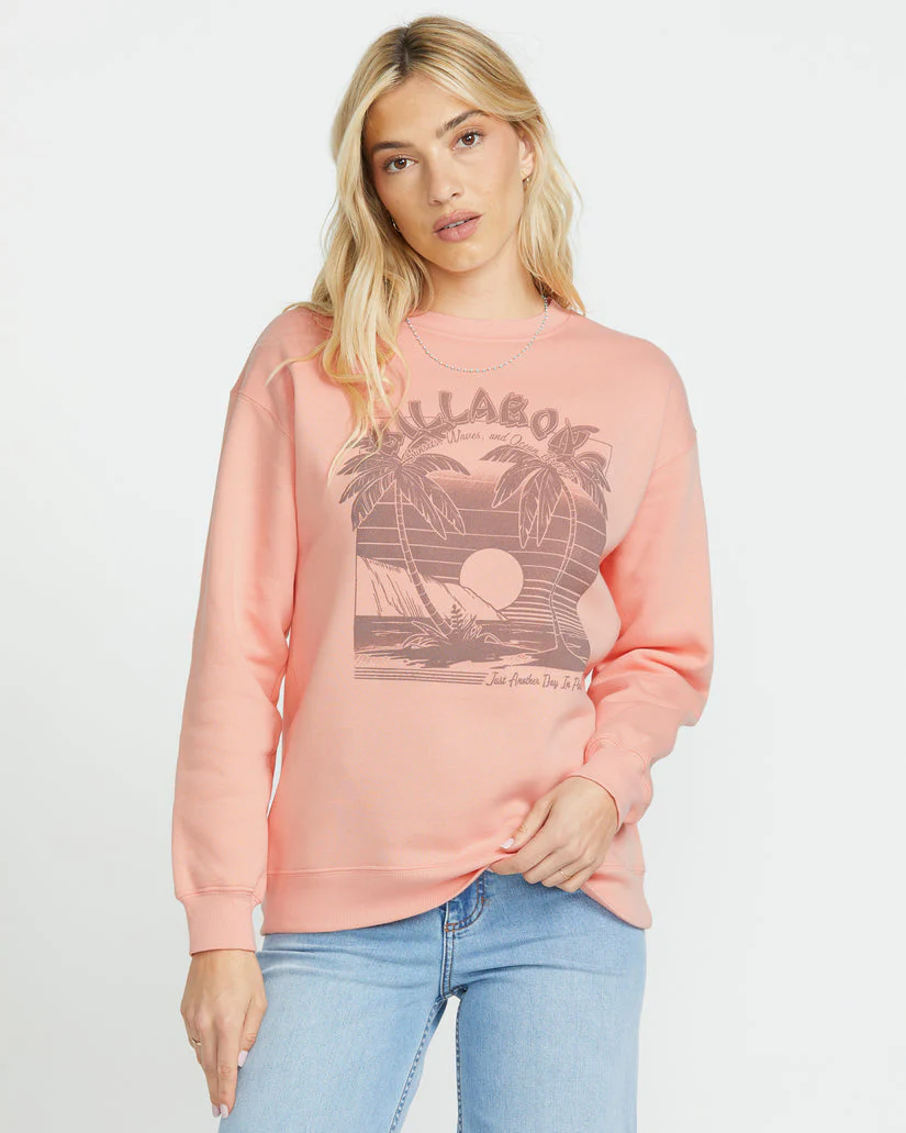 Billabong Sunset Memories Crew Sweatshirt - PEACH KISS