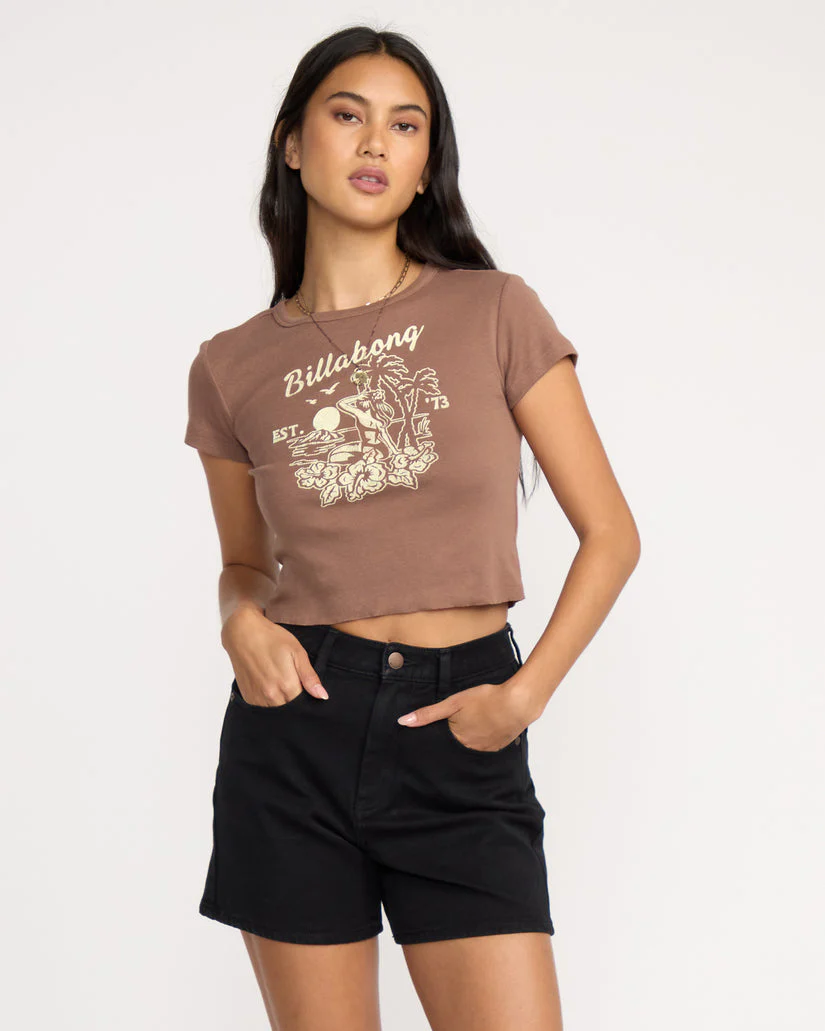 Billabong Tropic Happenings Short Sleeve T-Shirt - Espresso Brown