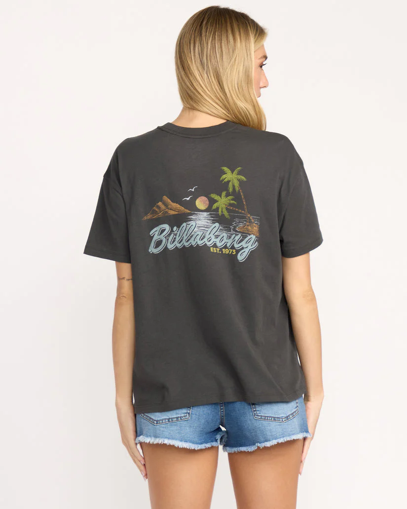 Billabong What A Vibe Tee - Off Black - Image 2