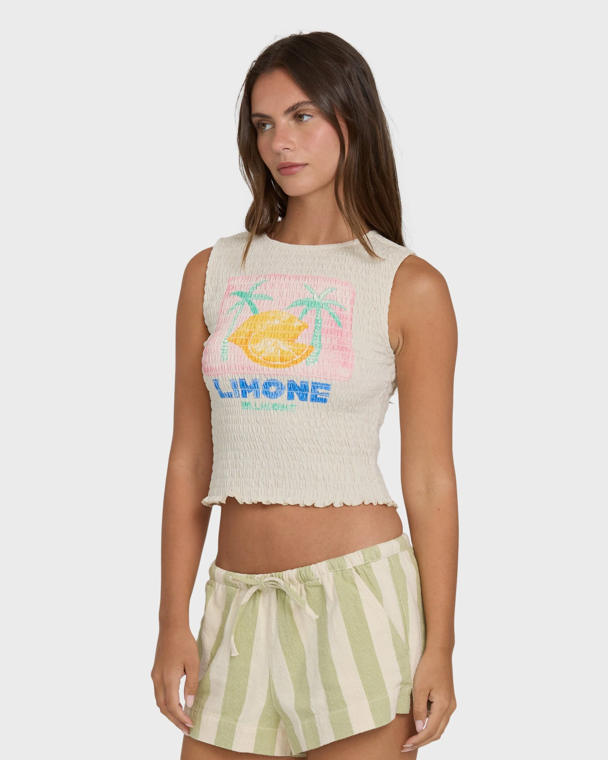 Billabong Women's Club Beach Tank Top - White Cap - Image 3