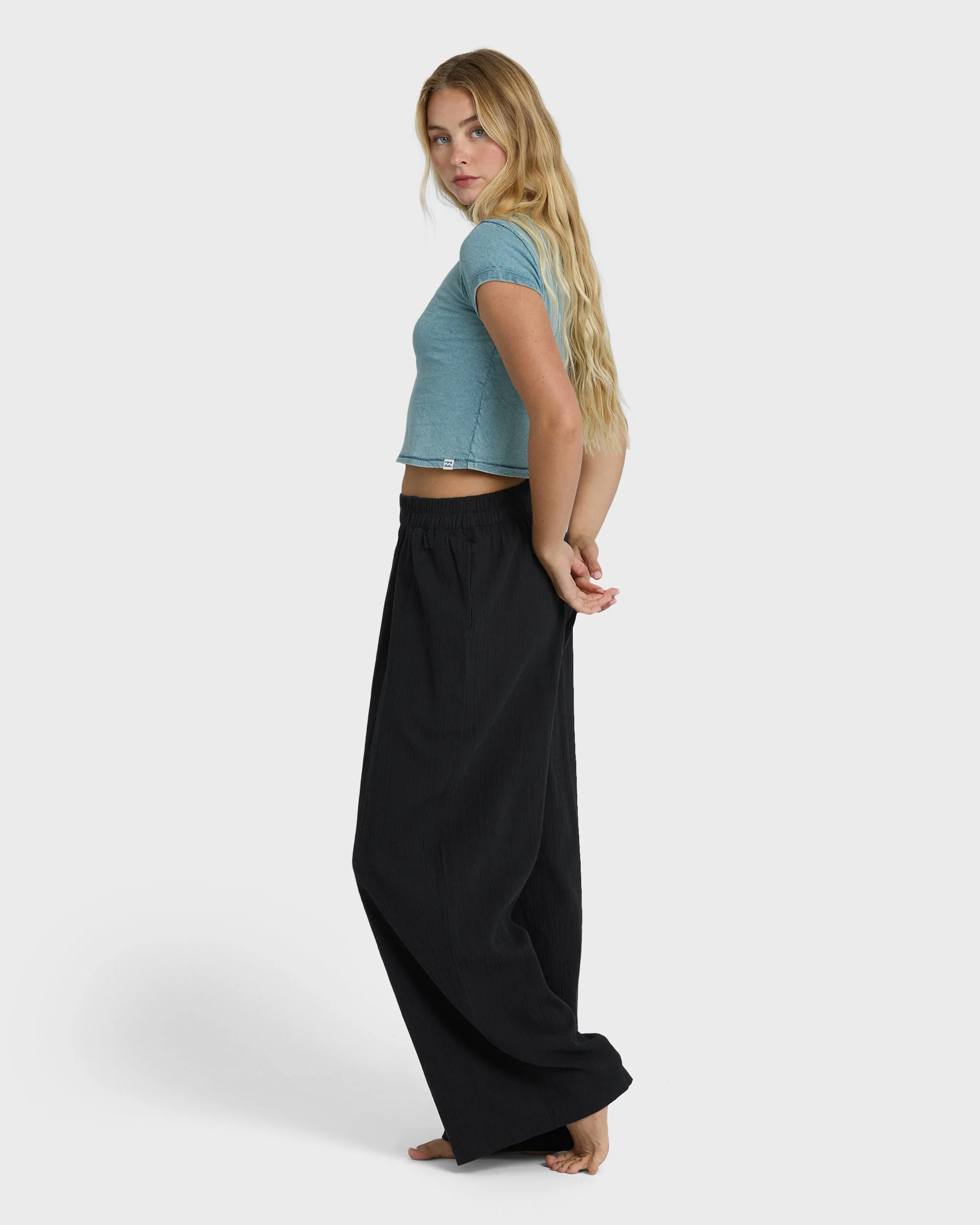 Billabong Women's Follow Me Pants - Black Sands - Image 2