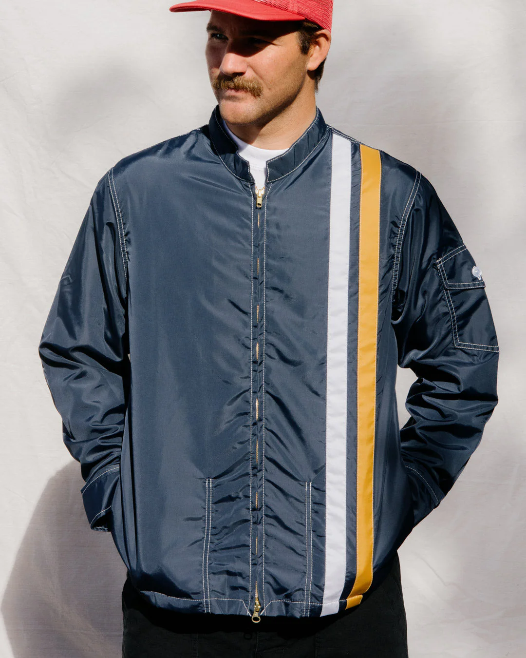 Birdwell Racing Jacket 25 - NAVY/GOLD/WHITE - Image 3