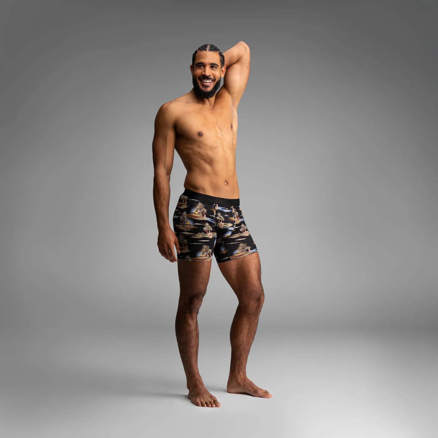 Bn3Th Classic Icon Boxer Brief - Tropical Landscape-Black - Image 3