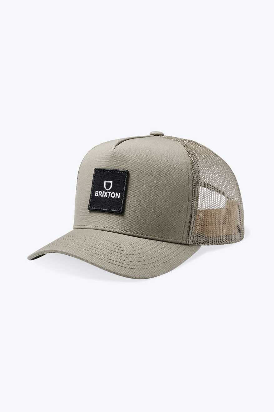 Brixton ALPHA BLOCK NETPLUS MP TRUCKER HAT - CINDER GREY