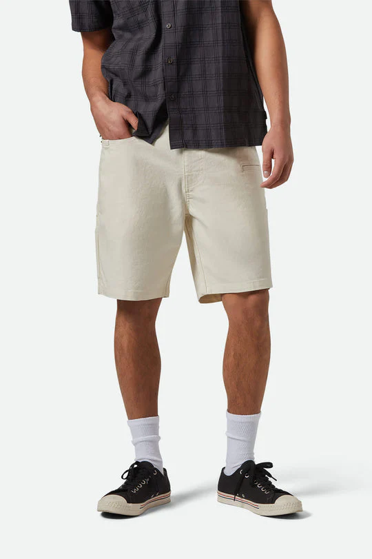 Brixton Builders Carpenter Baggy Short - Egret White - Image 2