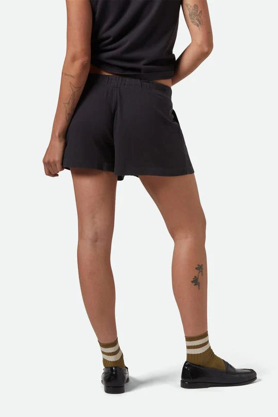 Brixton Carefree Organic Garment Dyed Lounge Short - BLACK - Image 3