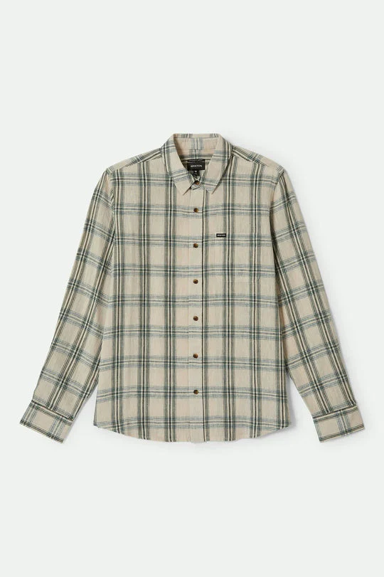 Brixton Charter Linen Blend L/S Shirt - OFF WHITE