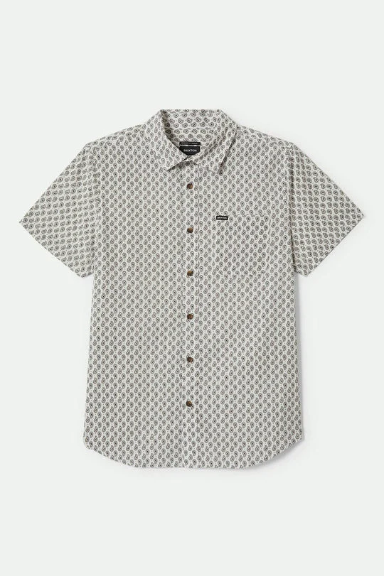 Brixton Charter Print S/S Shirt - OFF WHITE/PAISLEY