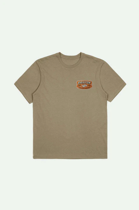 Brixton Clayburn S/S Tailored T-Shirt - OATMEAL - Image 2