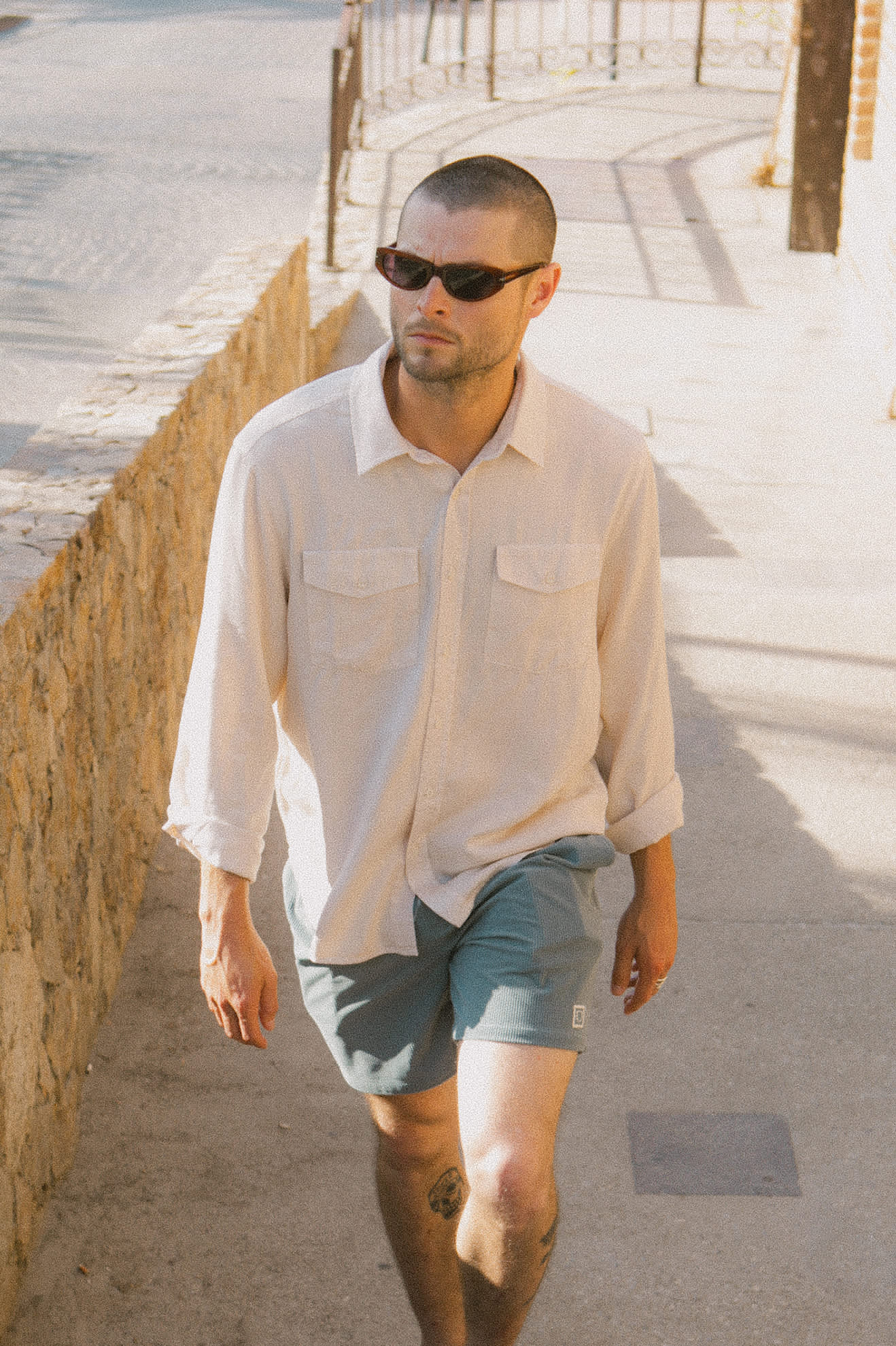 Brixton Cool Comfort Wayne Shirt - White Cap - Image 4