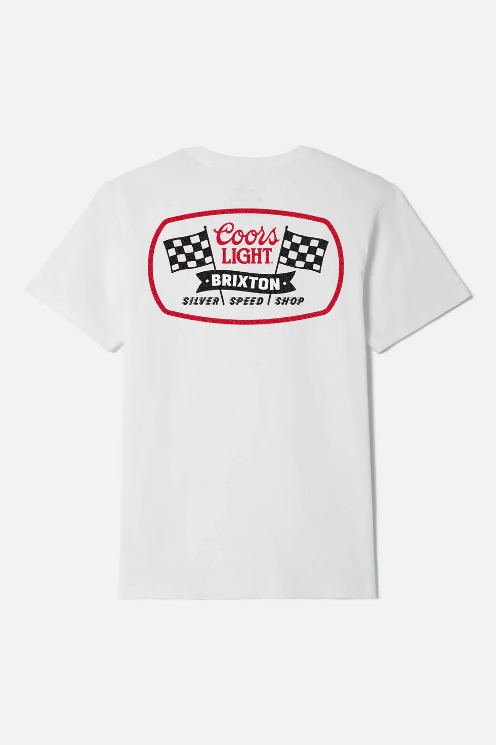 Brixton Coors Light Pit Stop Standard T-Shirt - White