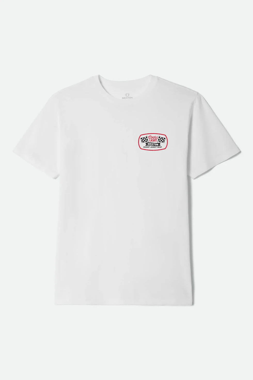 Brixton Coors Light Pit Stop Standard T-Shirt - White - Image 2
