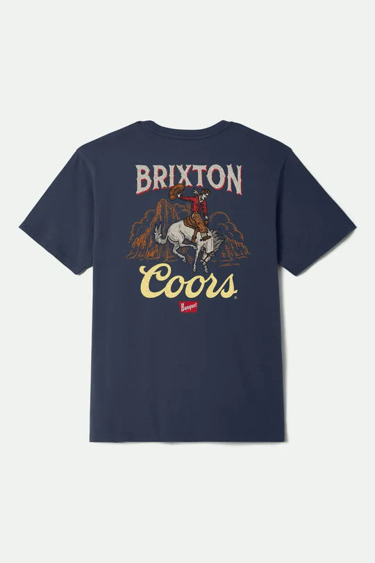 Brixton Coors Omaha S/S Standard T-Shirt - NAVY