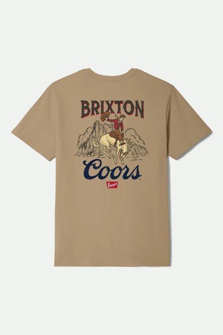 Brixton Coors Omaha S/S Standard T-Shirt - TAN