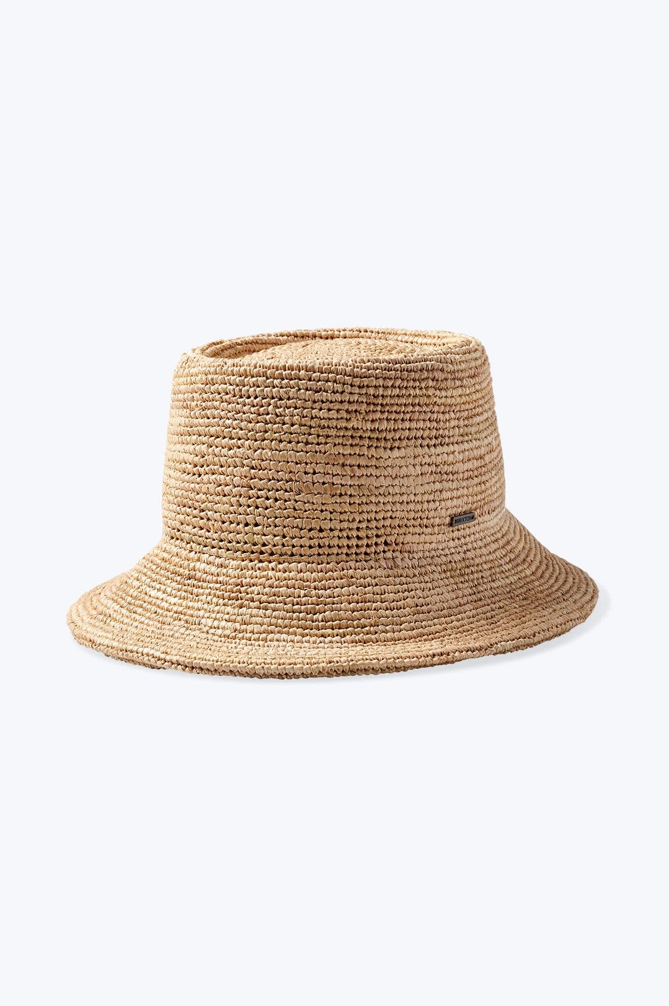 Brixton Ellee Straw Bucket Hat - Tan