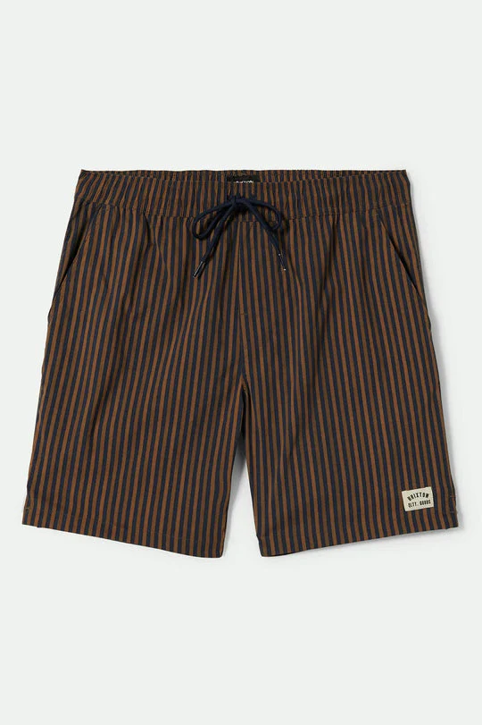 Brixton Everyday Stretch Hybrid Short 5.5" - Washed Navy/Sunbaked Herringbone