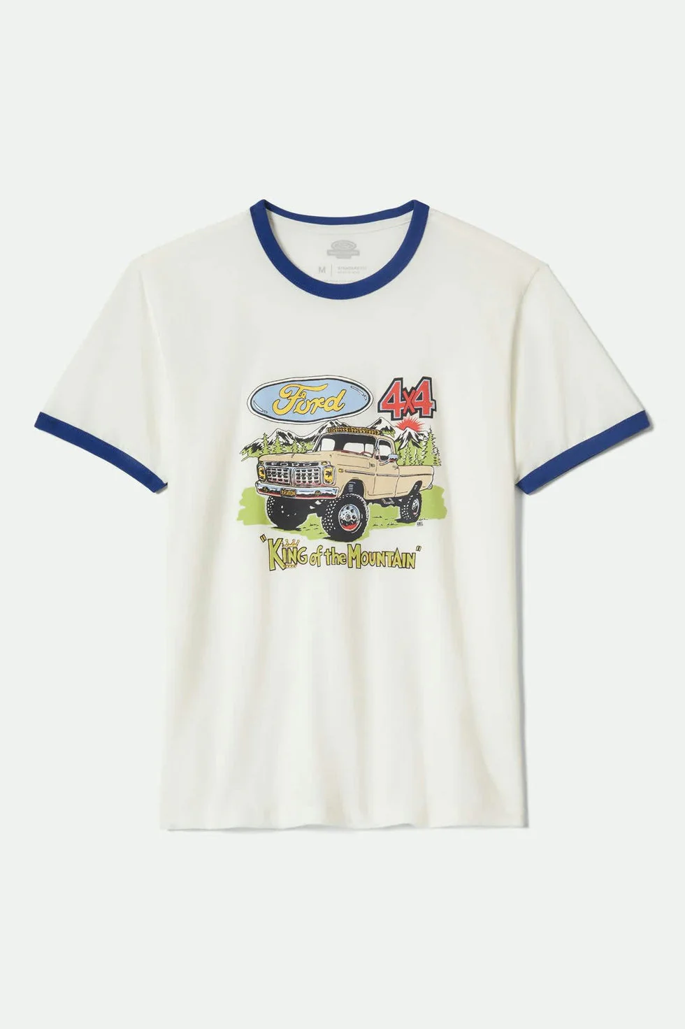Brixton Ford King Of The Mountains Ringer T-Shirt - Wimbledon White