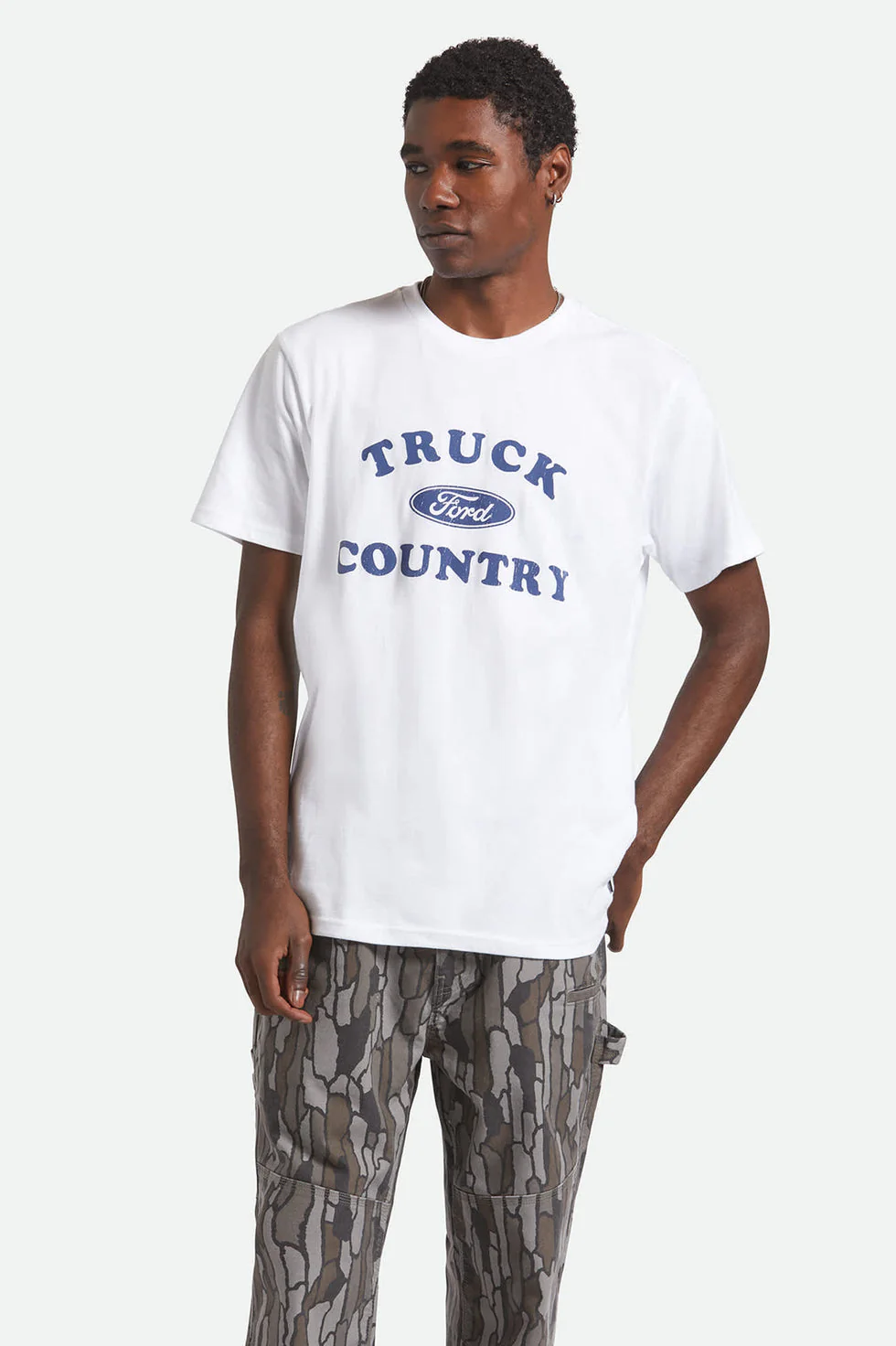 Brixton Ford Truck Country Standard T-Shirt - Wimbledon White - Image 2