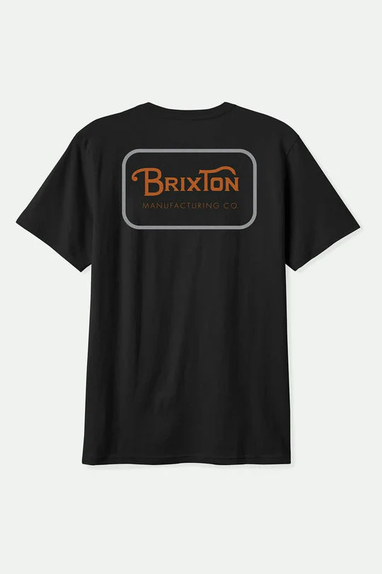 Brixton Grade Standard T-Shirt - Black/Rust/Smoke Grey